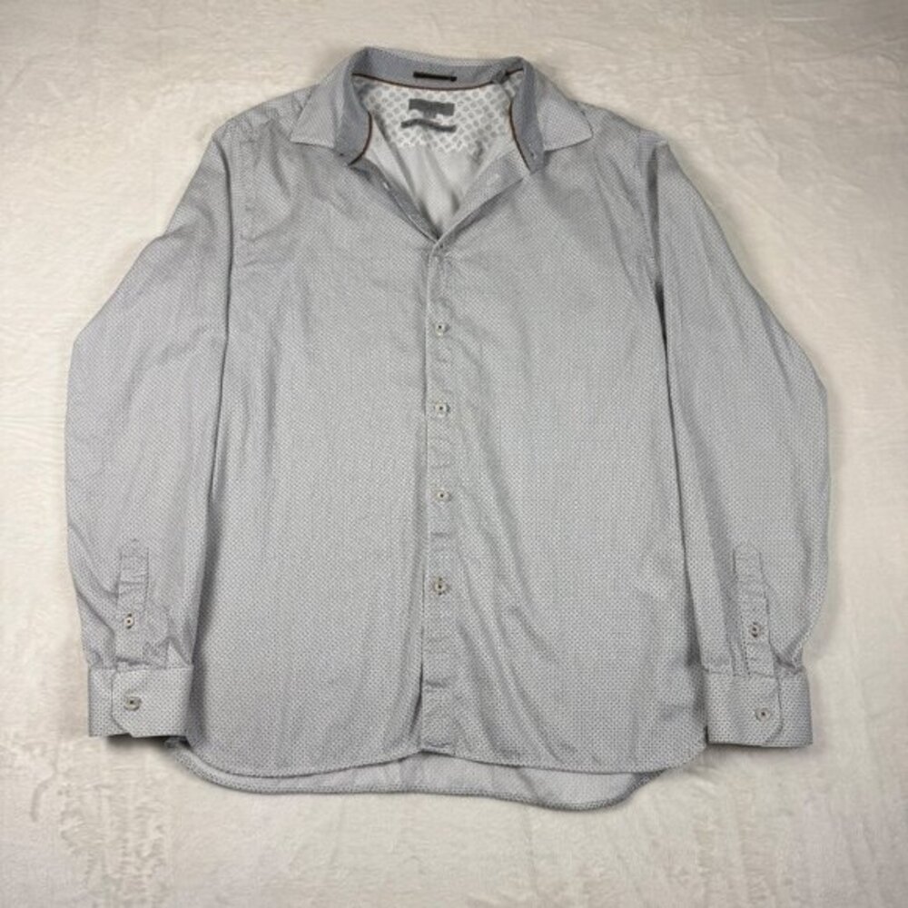 Ted Baker London Mens‎ Long Sleeve Button Down Geometric Print Shirt